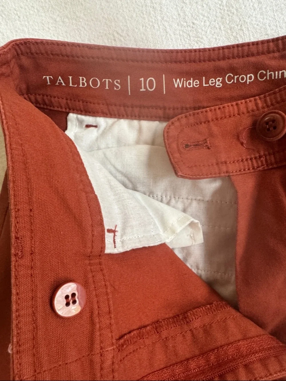 Talbots Rust Wide-Leg Capris - Picture 2 of 7